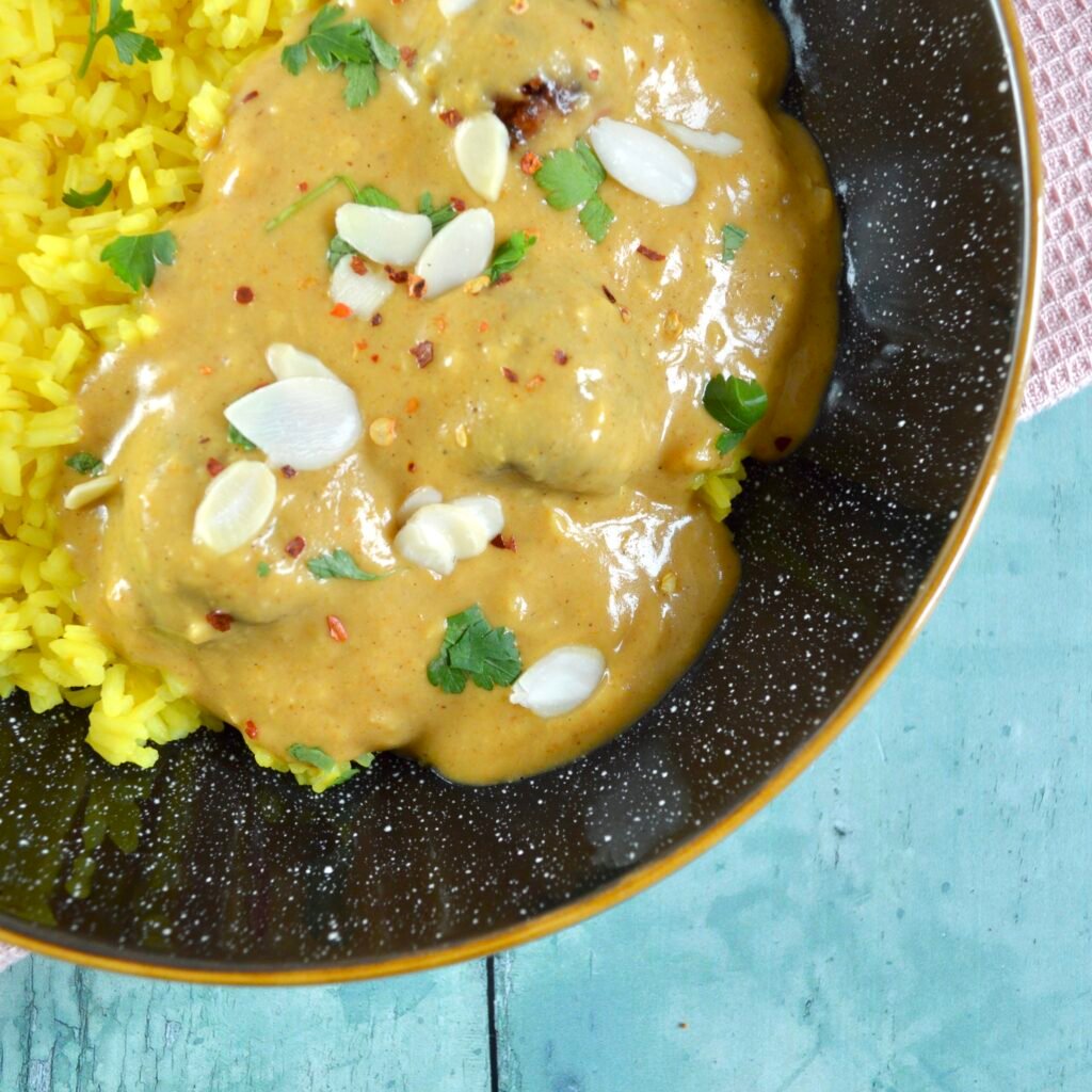 coconut curry with chicken meatballs