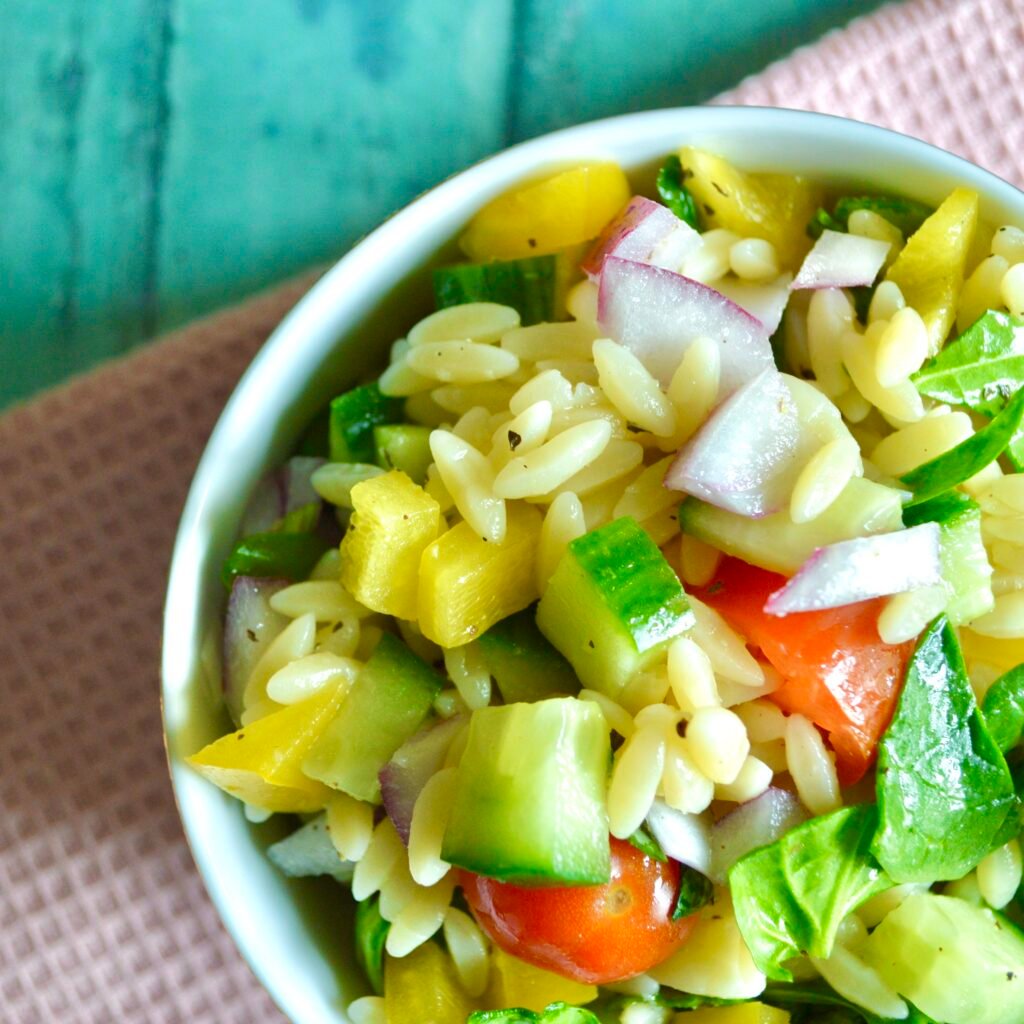 Veggie Orzo Pasta Salad