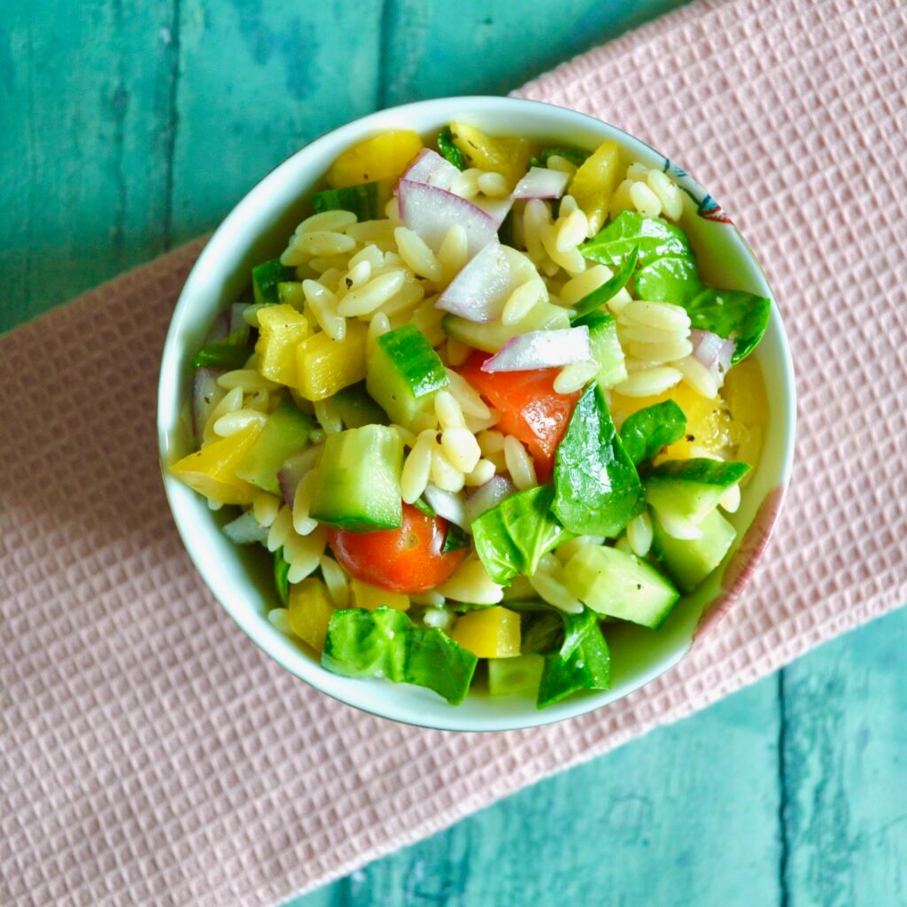 Veggie Orzo Pasta Salad